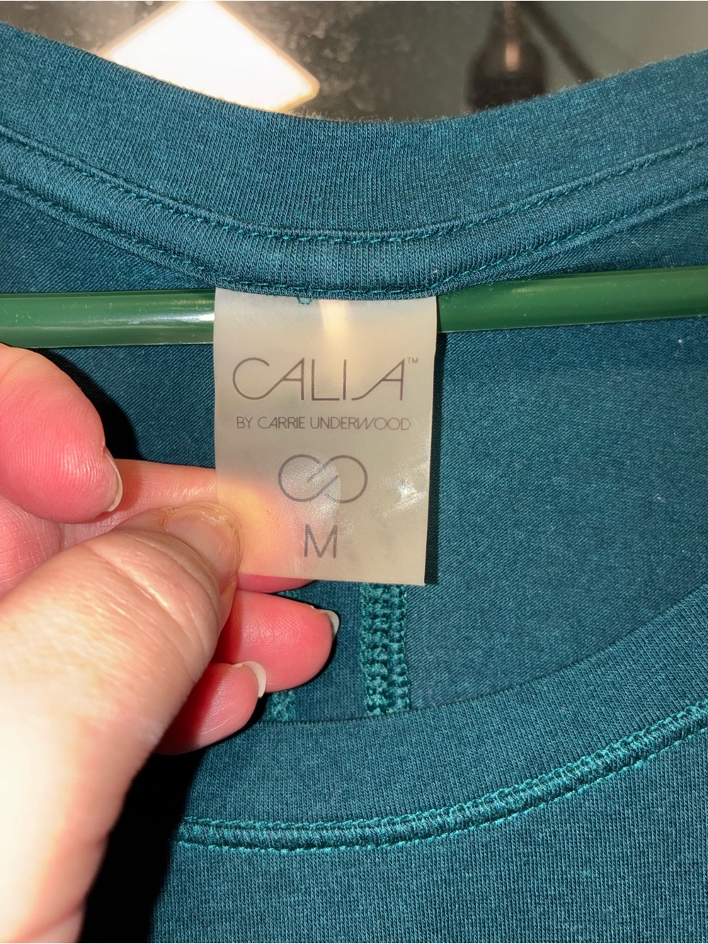 CALIA by Carrie Underwood Short Sleeve Athletic Tee in Teal Blue - Picture 3 of 4